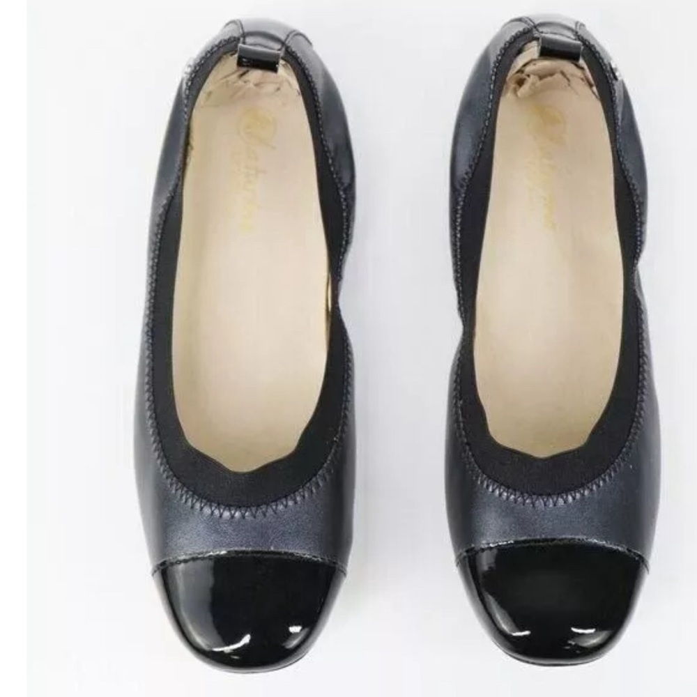 Naturino size 4 & 5 US 34 & 35 UK Lacca/Vigor Black Ballerina Flats